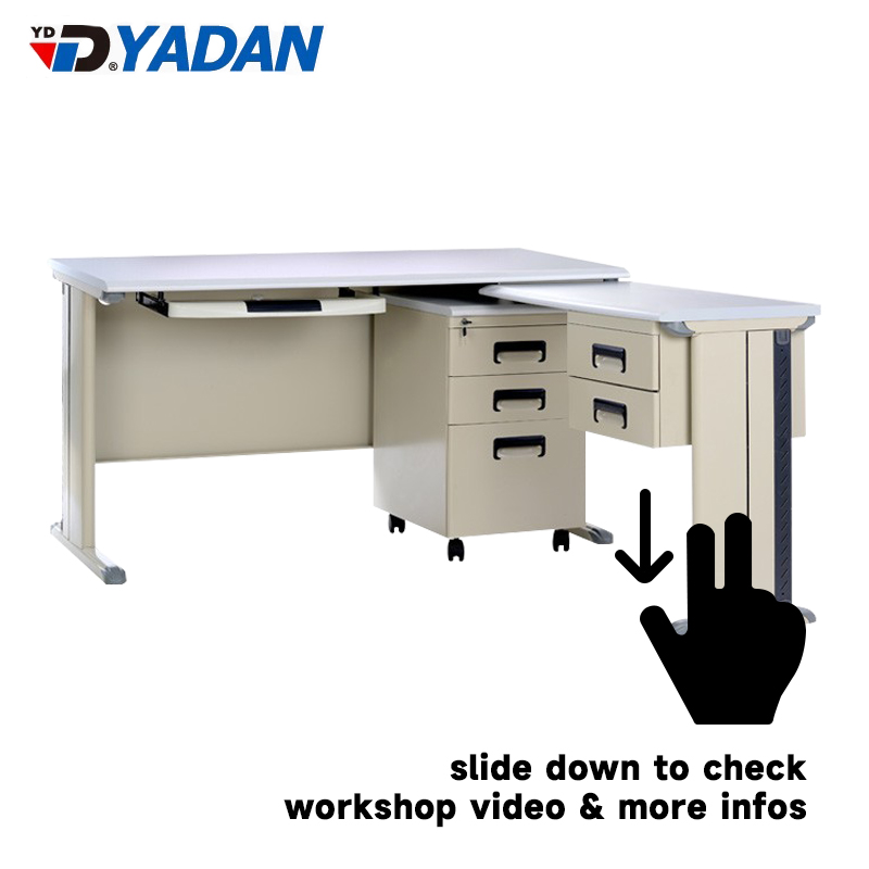 YD-LC-P Office Desk with 'L' Shape Legs｜YD-LC-P