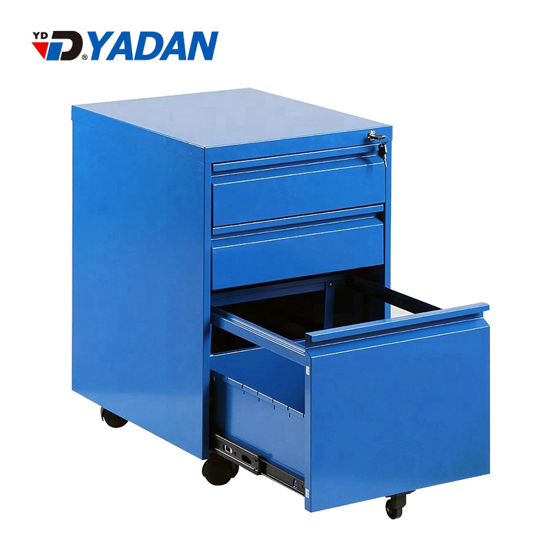 High performance Mobile Pedestal Cabinet with 4 swivel caster and heavy duty sliding rail｜YD-D002