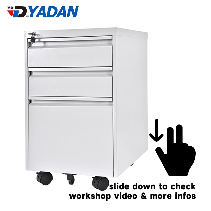 High performance Mobile Pedestal Cabinet with 4 swivel caster and heavy duty sliding rail｜YD-D002